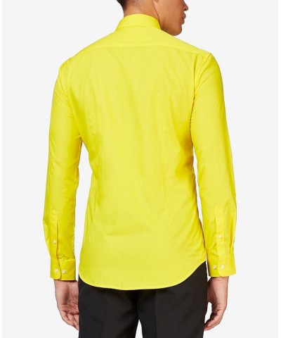 Men's Solid Color Shirt Yellow $18.00 Dress Shirts