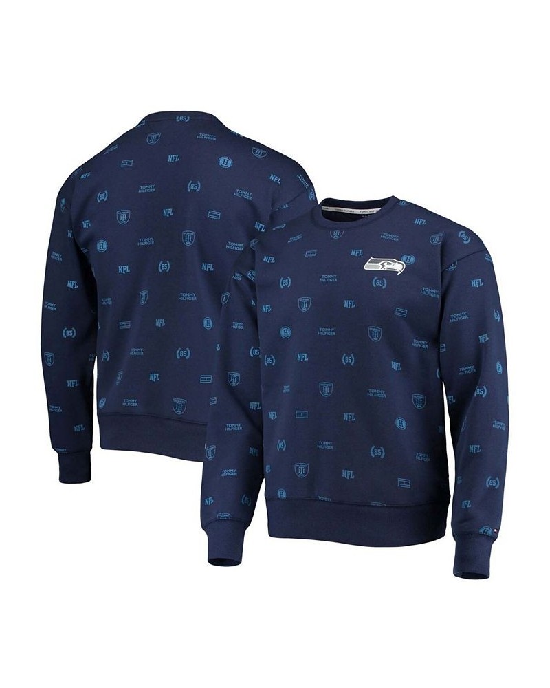 Men's College Navy Seattle Seahawks Reid Graphic Pullover Sweatshirt $39.77 Sweatshirt