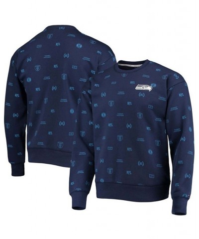 Men's College Navy Seattle Seahawks Reid Graphic Pullover Sweatshirt $39.77 Sweatshirt