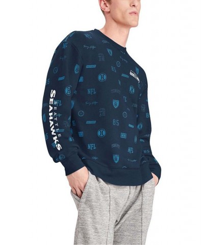 Men's College Navy Seattle Seahawks Reid Graphic Pullover Sweatshirt $39.77 Sweatshirt