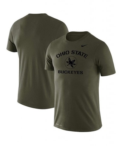 Men's Olive Ohio State Buckeyes Stencil Arch Performance T-shirt $23.50 T-Shirts