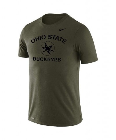 Men's Olive Ohio State Buckeyes Stencil Arch Performance T-shirt $23.50 T-Shirts