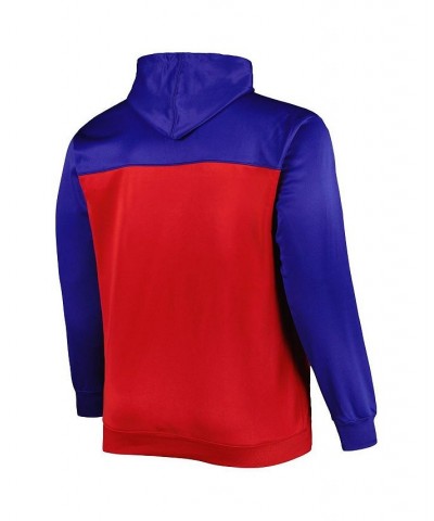 Men's Royal, Red Chicago Cubs Big and Tall Yoke Full-Zip Hoodie $45.89 Sweatshirt