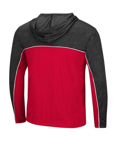 Men's Scarlet Nebraska Huskers Flick Quarter-Zip Hoodie Windshirt $32.39 Sweatshirt