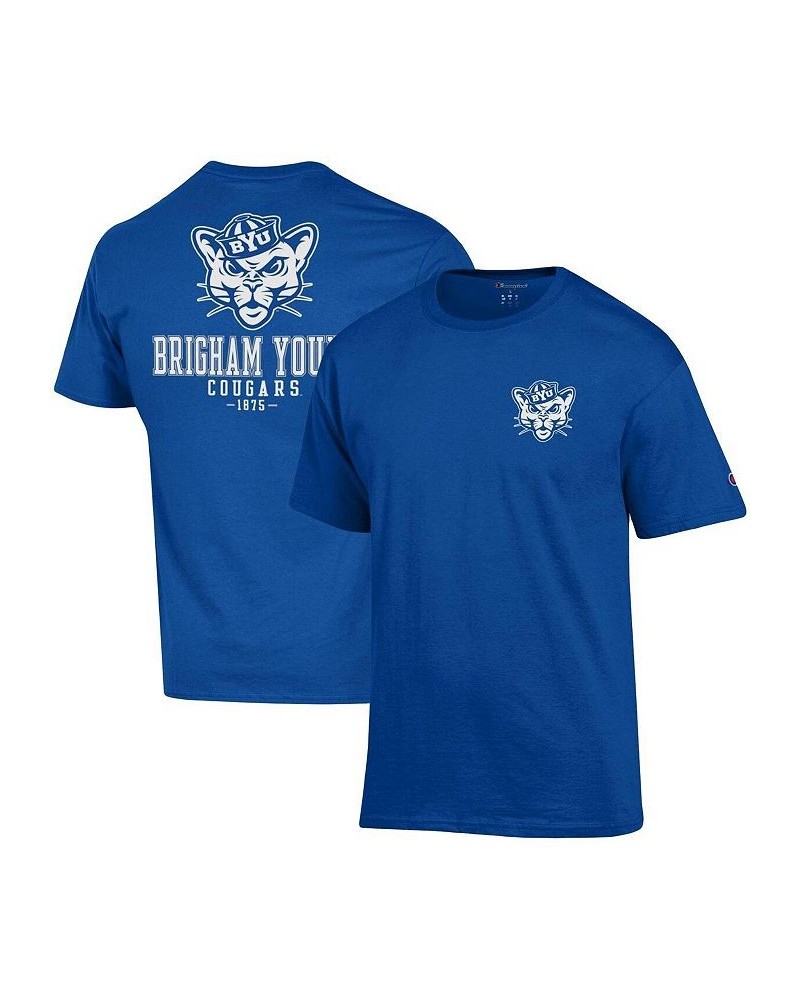 Men's Royal BYU Cougars Stack 2-Hit T-shirt $23.84 T-Shirts