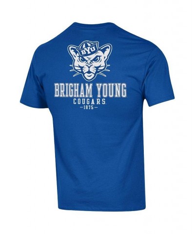 Men's Royal BYU Cougars Stack 2-Hit T-shirt $23.84 T-Shirts