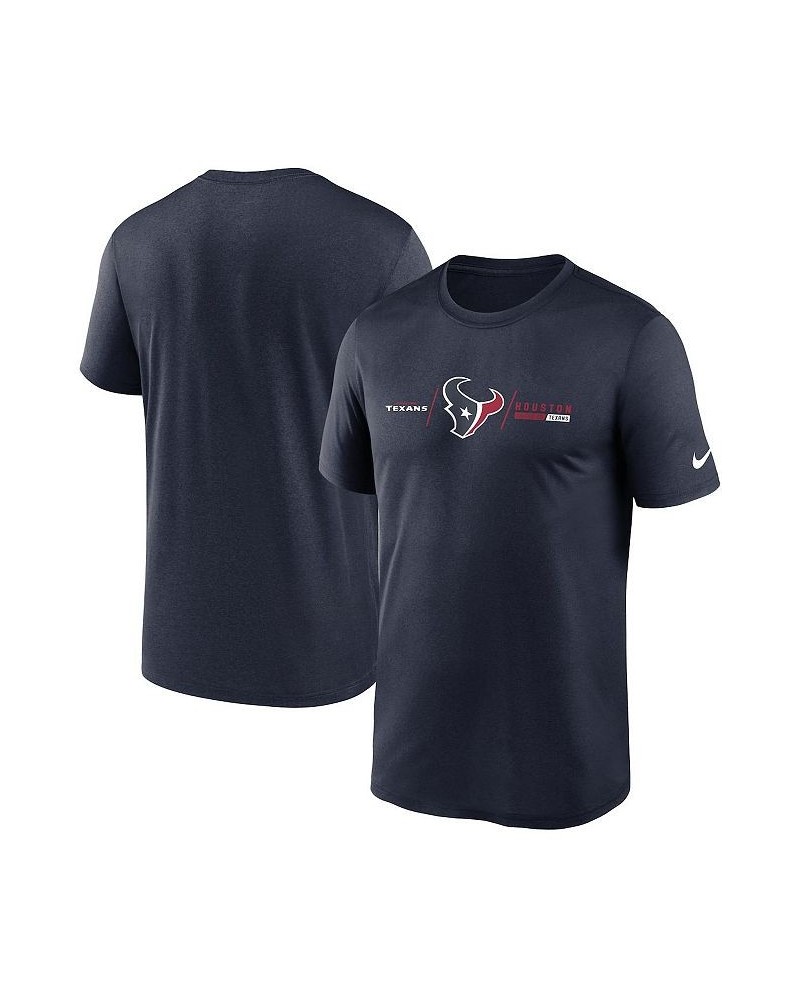 Men's Navy Houston Texans Horizontal Lockup Legend T-shirt $28.99 T-Shirts