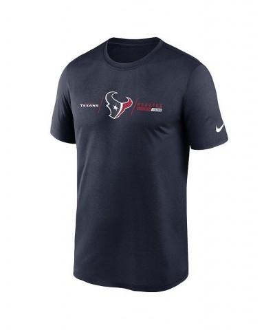 Men's Navy Houston Texans Horizontal Lockup Legend T-shirt $28.99 T-Shirts