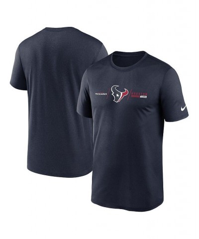 Men's Navy Houston Texans Horizontal Lockup Legend T-shirt $28.99 T-Shirts