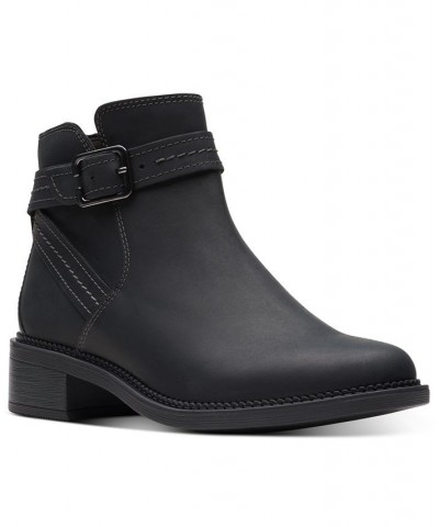 Women's Maye Strap Booties Black $27.03 Shoes