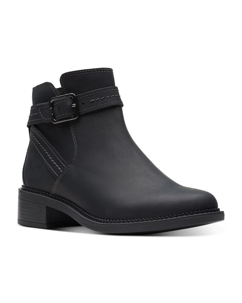 Women's Maye Strap Booties Black $27.03 Shoes