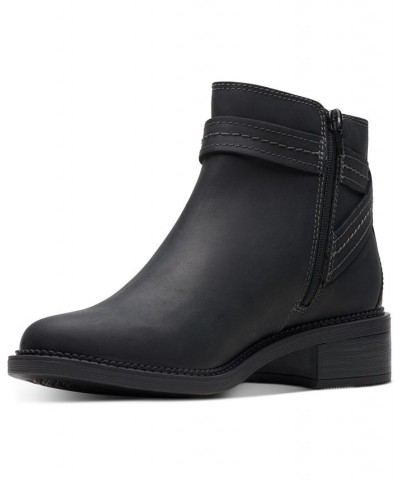 Women's Maye Strap Booties Black $27.03 Shoes