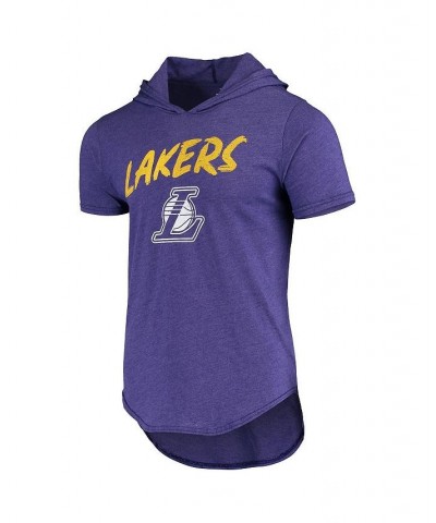 Men's Lebron James Heathered Purple Los Angeles Lakers Hoodie Tri-Blend T-shirt $22.44 T-Shirts