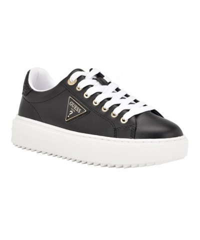 Women's Denesa Tread Bottom Fashion Sneakers with Logo Black $54.45 Shoes