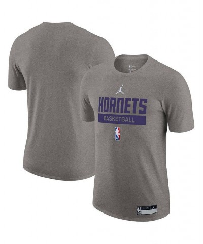 Men's Brand Heather Gray Charlotte Hornets 2022/23 Legend On-Court Practice Performance T-shirt $15.84 T-Shirts