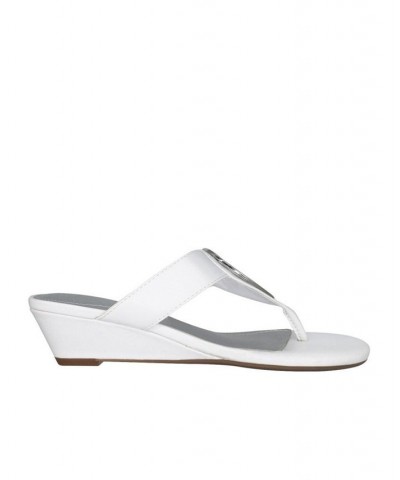 Women's Guiness Memory Foam Thong Sandal White $39.20 Shoes