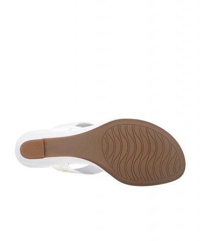 Women's Guiness Memory Foam Thong Sandal White $39.20 Shoes