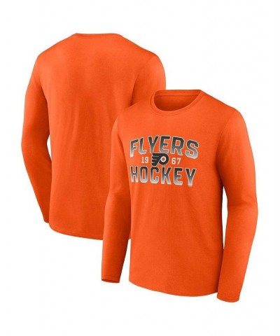 Men's Branded Orange Philadelphia Flyers Skate Or Die Long Sleeve T-shirt $18.00 T-Shirts