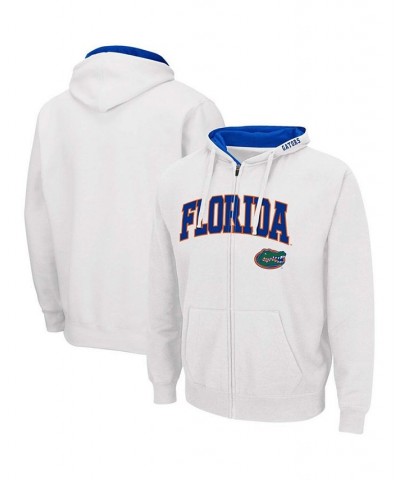 Men's White Florida Gators Arch Logo 3.0 Full-Zip Hoodie $32.99 Sweatshirt