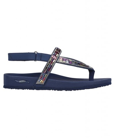 Women's Arch Fit Cali Meditation - Fancy Love Thong Strap Sandals Blue $24.60 Shoes