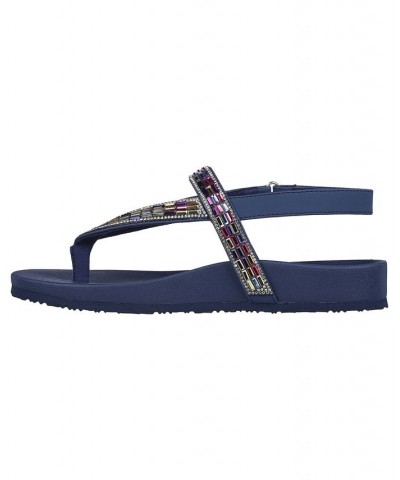 Women's Arch Fit Cali Meditation - Fancy Love Thong Strap Sandals Blue $24.60 Shoes