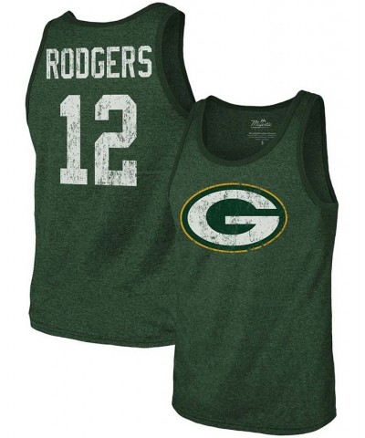 Men's Aaron Rodgers Green Green Bay Packers Name Number Tri-Blend Tank Top $31.85 T-Shirts