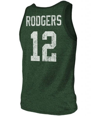 Men's Aaron Rodgers Green Green Bay Packers Name Number Tri-Blend Tank Top $31.85 T-Shirts