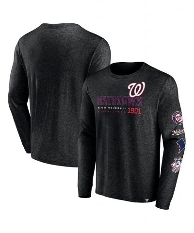 Men's Branded Black Washington Nationals High Whip Pitcher Long Sleeve T-shirt $24.50 T-Shirts