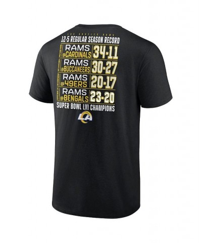 Men's Branded Black Los Angeles Rams Super Bowl LVI Champions Big Tall Schedule T-shirt $20.39 T-Shirts