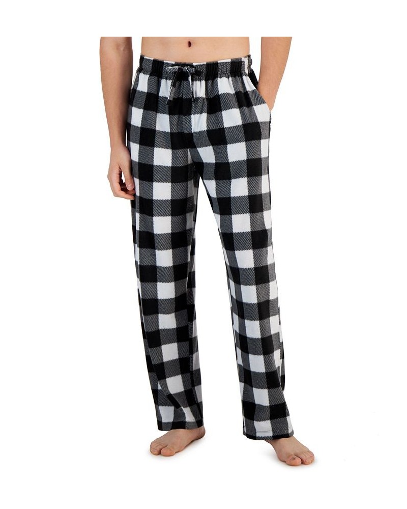 Men's Cozy Fleece Pajama Pants Black $11.41 Pajama