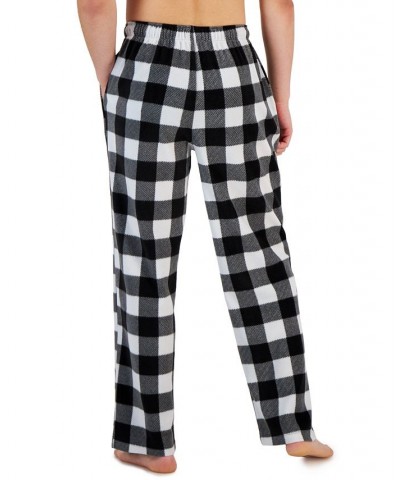 Men's Cozy Fleece Pajama Pants Black $11.41 Pajama