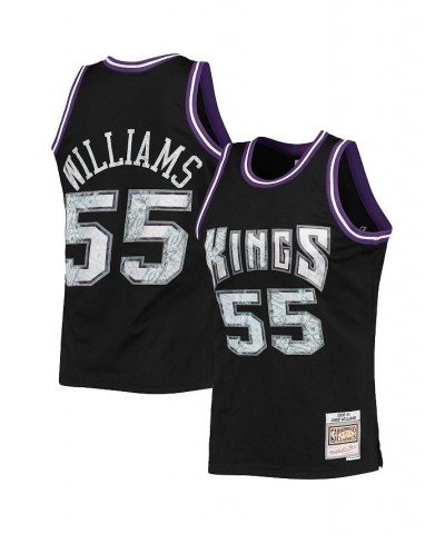 Men's Jason Williams Black Sacramento Kings 2000-01 Hardwood Classics 75th Anniversary Diamond Swingman Jersey $73.60 Jersey