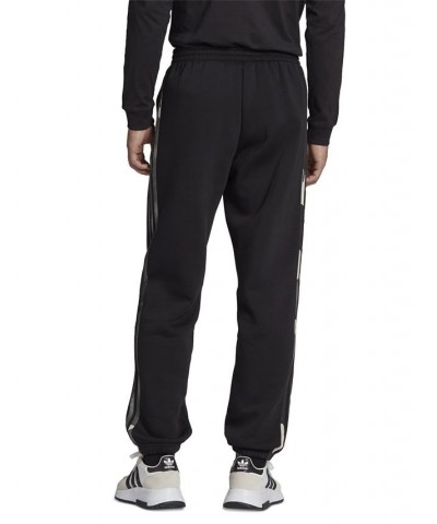 Men's Graphics Camo 3-Stripes Fleece Jogger Pants Black $47.70 Pants