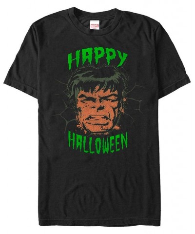 Marvel Men's Hulk Big Face Happy Halloween Short Sleeve T-Shirt Black $19.94 T-Shirts