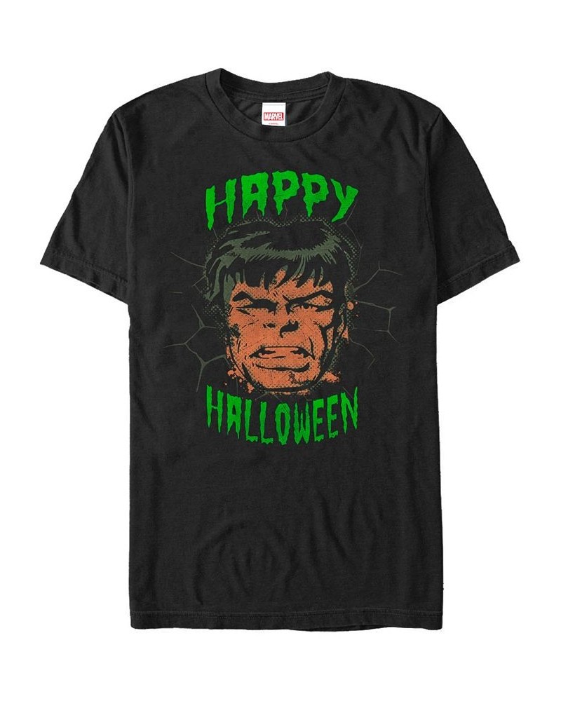 Marvel Men's Hulk Big Face Happy Halloween Short Sleeve T-Shirt Black $19.94 T-Shirts