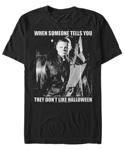 Halloween 2 Men's Michael Myers Mood Short Sleeve T-Shirt Black $16.45 T-Shirts