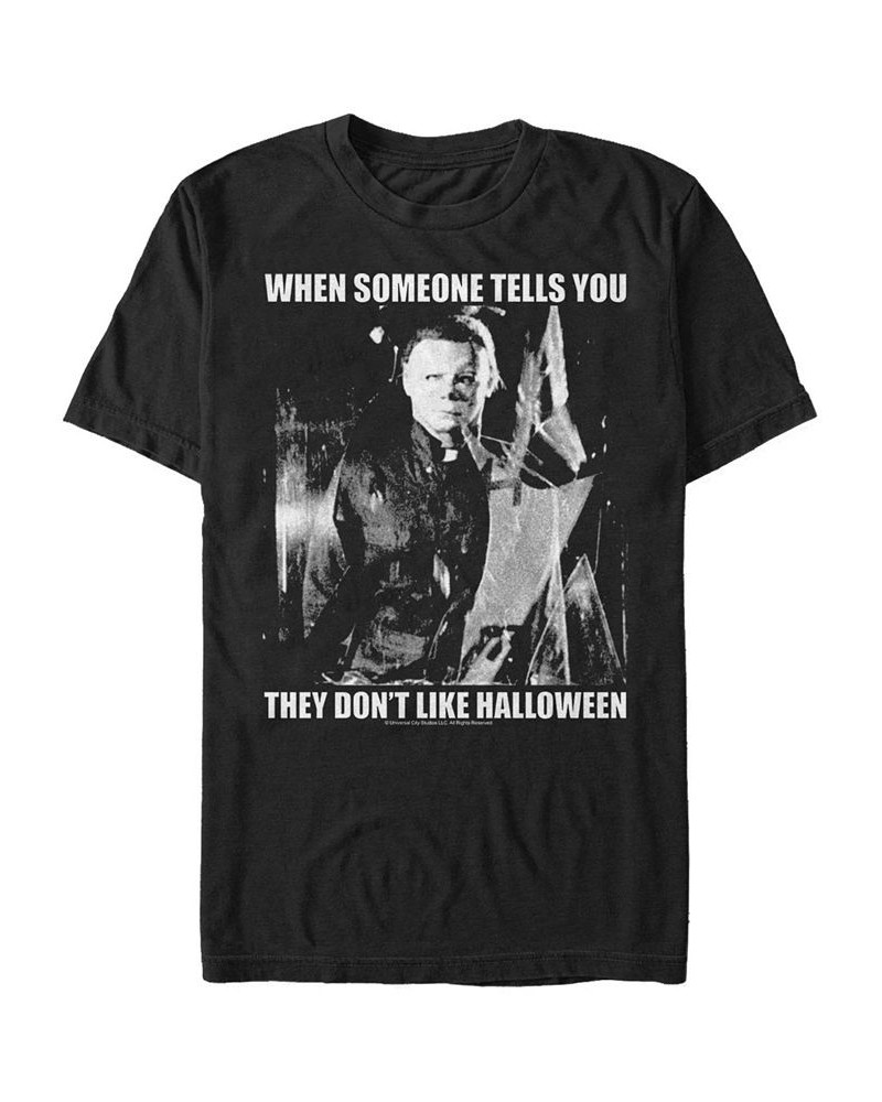 Halloween 2 Men's Michael Myers Mood Short Sleeve T-Shirt Black $16.45 T-Shirts