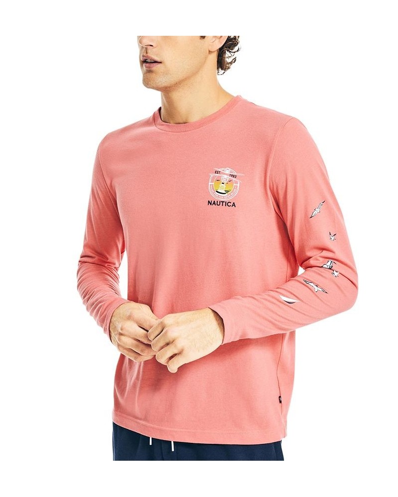 Men's Sustainably Crafted Long-Sleeve Graphic T-Shirt PD04 $17.47 T-Shirts