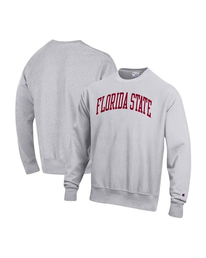 Men's Heathered Gray Florida State Seminoles Big and Tall Reverse Weave Fleece Crewneck Pullover Sweatshirt $40.00 Sweatshirt