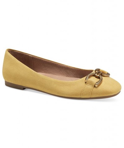 Brookee Memory Foam Ballet Flats Yellow $42.79 Shoes