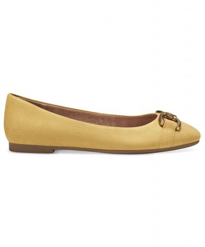 Brookee Memory Foam Ballet Flats Yellow $42.79 Shoes