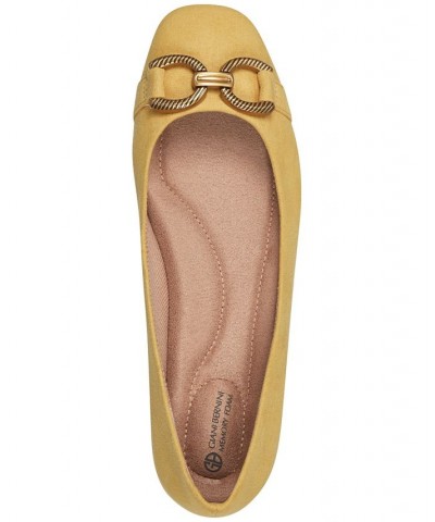 Brookee Memory Foam Ballet Flats Yellow $42.79 Shoes