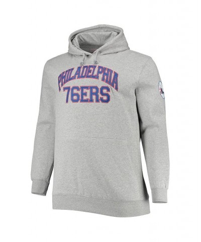 Men's Allen Iverson Heathered Gray Philadelphia 76ers Big and Tall Name and Number Pullover Hoodie $58.80 Sweatshirt