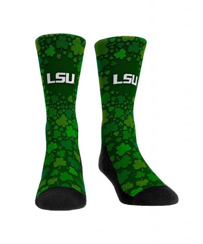 Men's and Women's Socks LSU Tigers St. Patrick's Day Shamrock Crew Socks $17.99 Socks