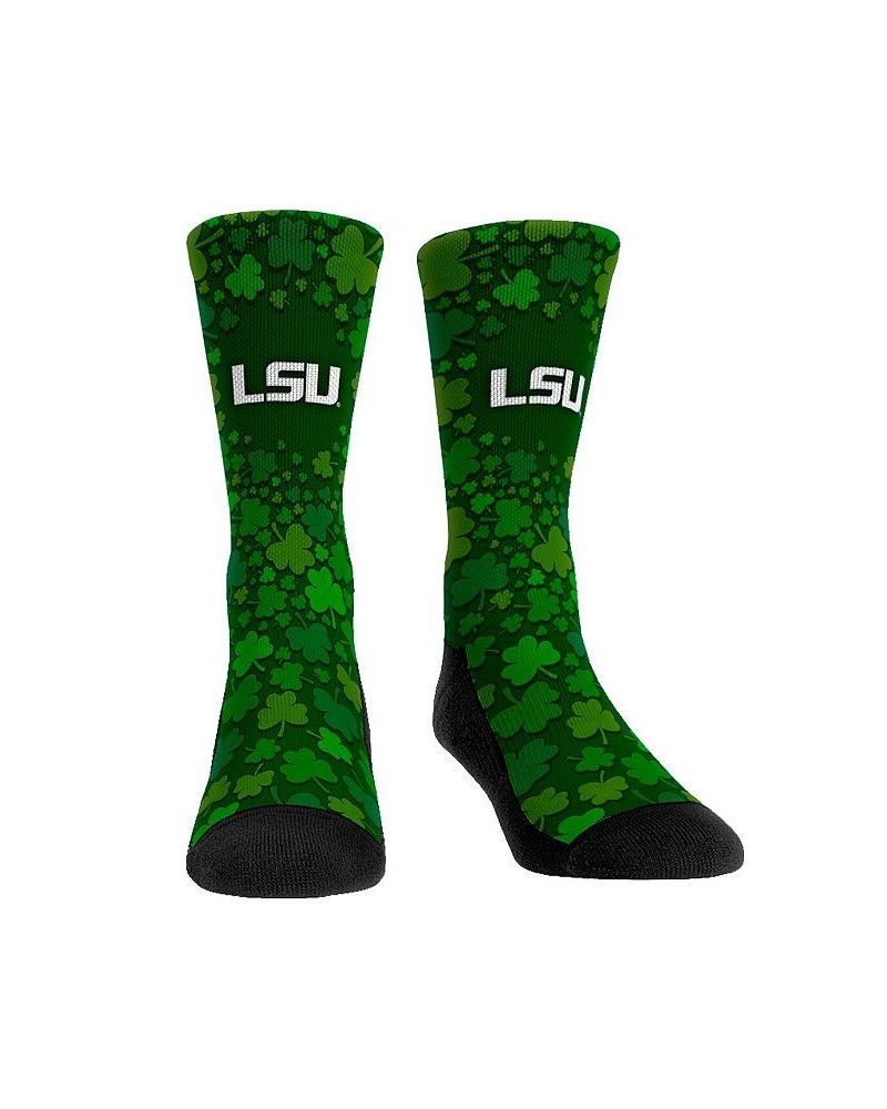 Men's and Women's Socks LSU Tigers St. Patrick's Day Shamrock Crew Socks $17.99 Socks