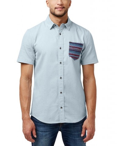 Men's Sogik Chambray Shirt Blue $21.36 Shirts