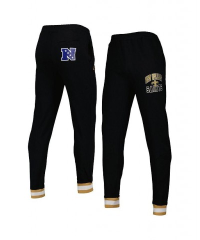 Men's Black New Orleans Saints Blitz Fleece Jogger Pants $43.20 Pants