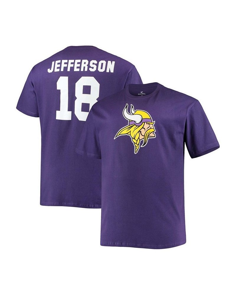 Men's Big and Tall Justin Jefferson Purple Minnesota Vikings Player Name Number T-shirt $21.72 T-Shirts