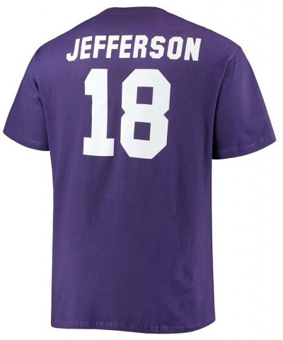 Men's Big and Tall Justin Jefferson Purple Minnesota Vikings Player Name Number T-shirt $21.72 T-Shirts