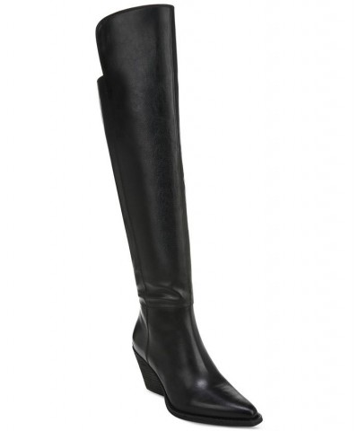 Women's Ronson Over-the-Knee Western Boots Black $40.80 Shoes